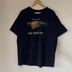 Vintage National Geopolitic Cheetah T-Shirt / See Spot Run / XL / 2001